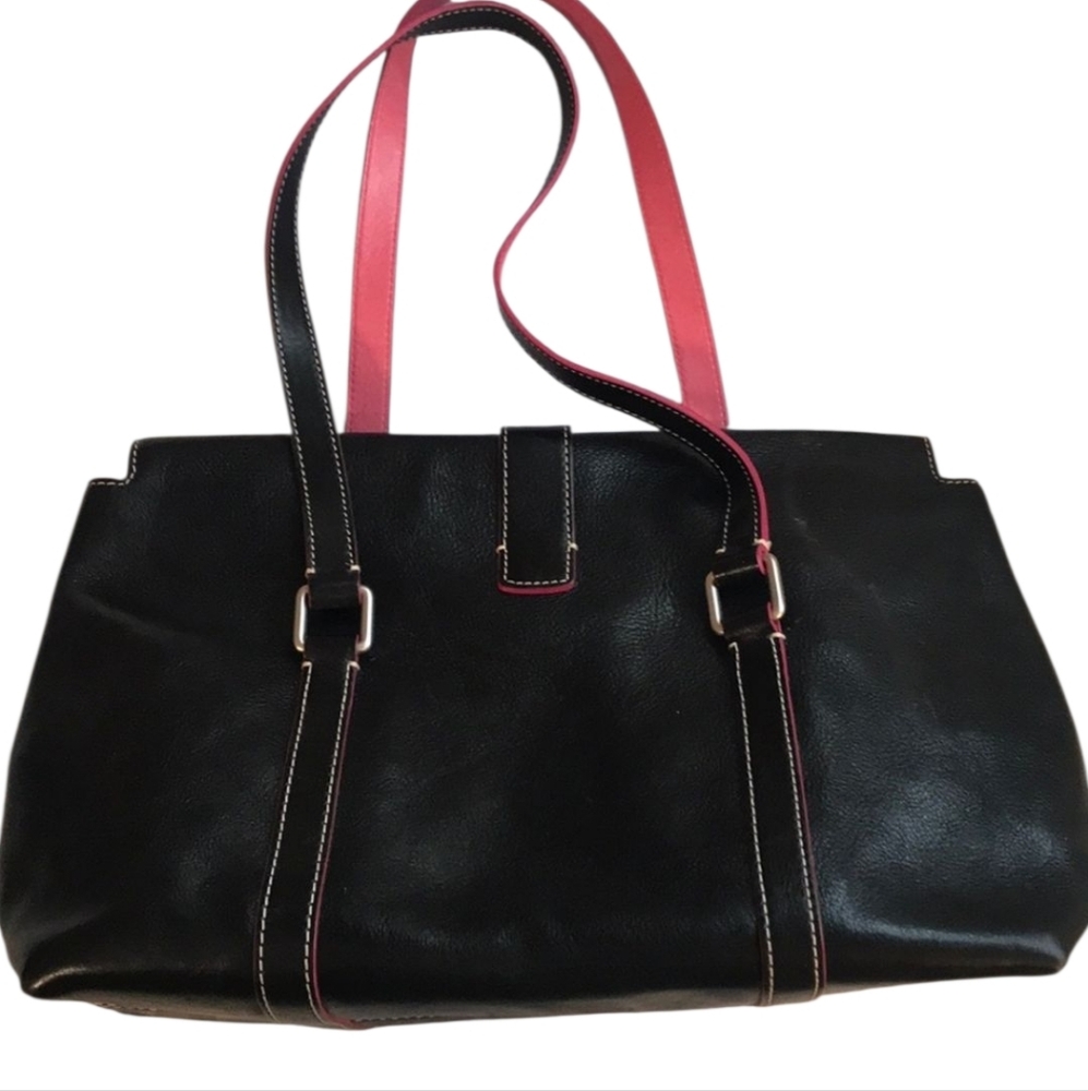 Dooney & Bourke Vintage Leather Pre-owned Bag Appox 15 In Wide 9 In Tall. - Picture 4 of 9